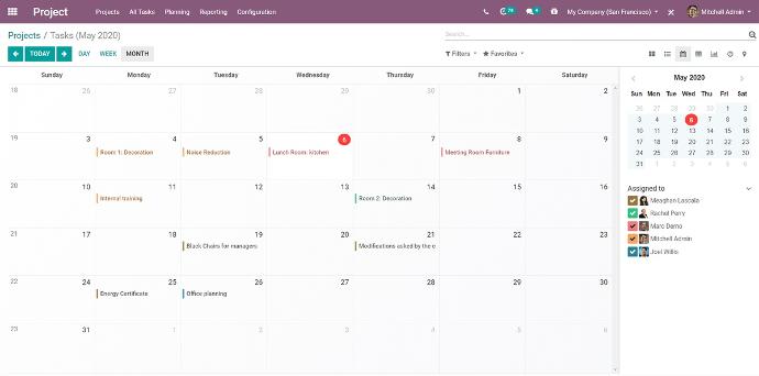 software de gestão e planeamento de projetos - Agendamento